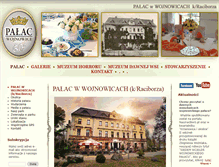 Tablet Screenshot of palacwojnowice.pl